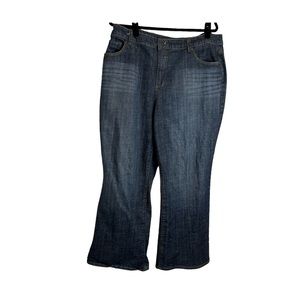 Nine West Dark Wash High Rise Wide Leg Jeans Womens Size 20